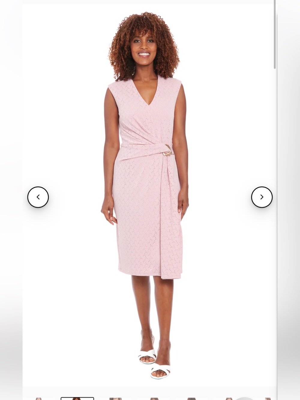 Ariel knee length sheath dress in pink by London times sz 6
